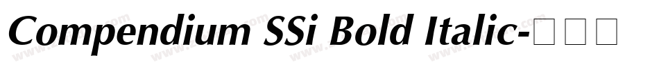 Compendium SSi Bold Italic字体转换